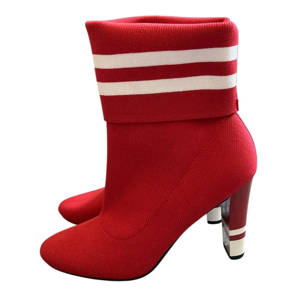 Womens Circus by Sam Edelman Joy Mid-Calf Fashion Boots, Red & White 5.5 US NWOT
